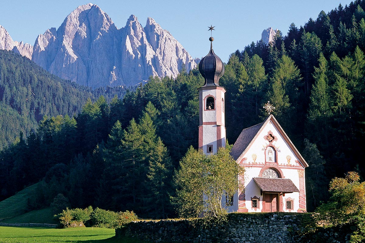 The small church of Ranui - a unique place in South Tyrol at the feet of the Odle range